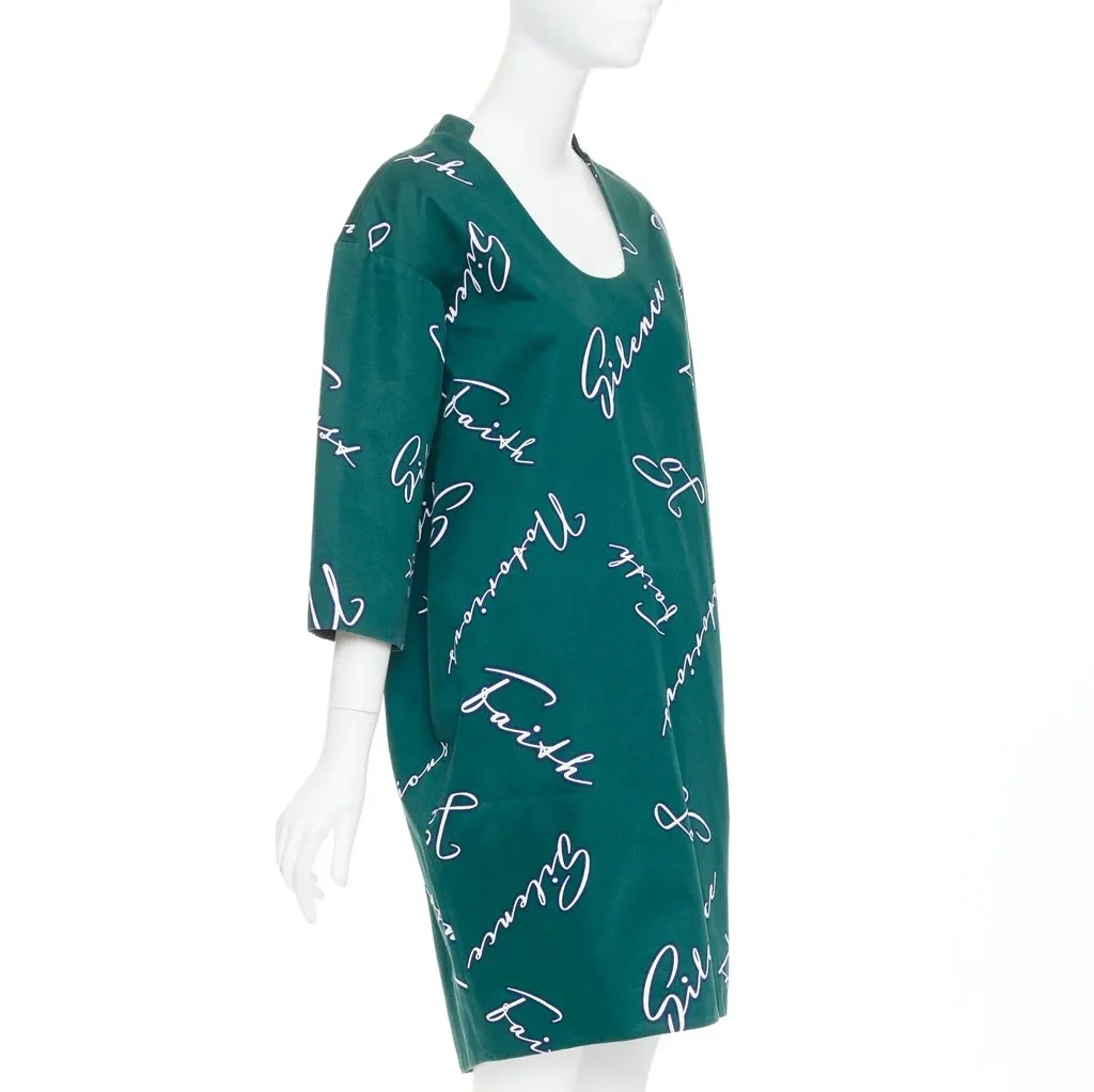 Jil Sander Green Cotton Dress Green Cotton Good - Inside View