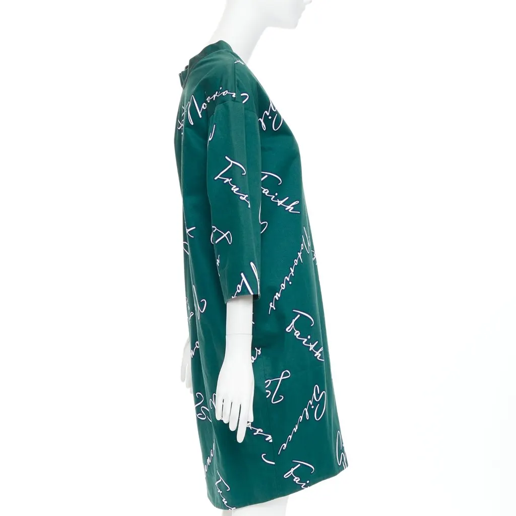 Jil Sander Green Cotton Dress Green Cotton Good - Model View
