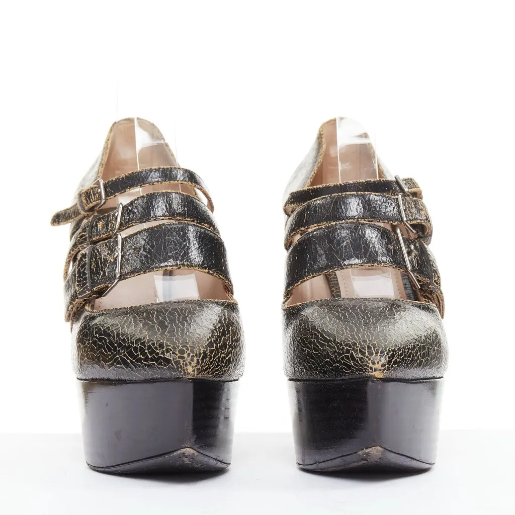 Miu Miu Brown Leather Heels Brown Leather Good - Inside View