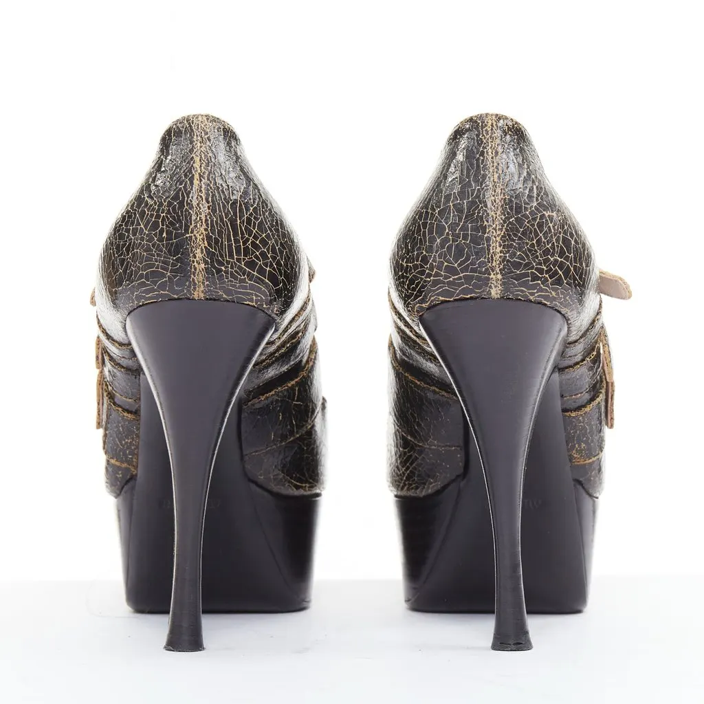 Miu Miu Brown Leather Heels Brown Leather Good - Box View