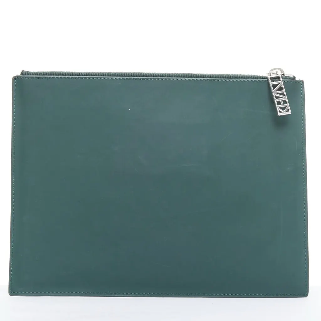 Kenzo Nylon Mesh Belt Bag Green Leather Fair - Model View