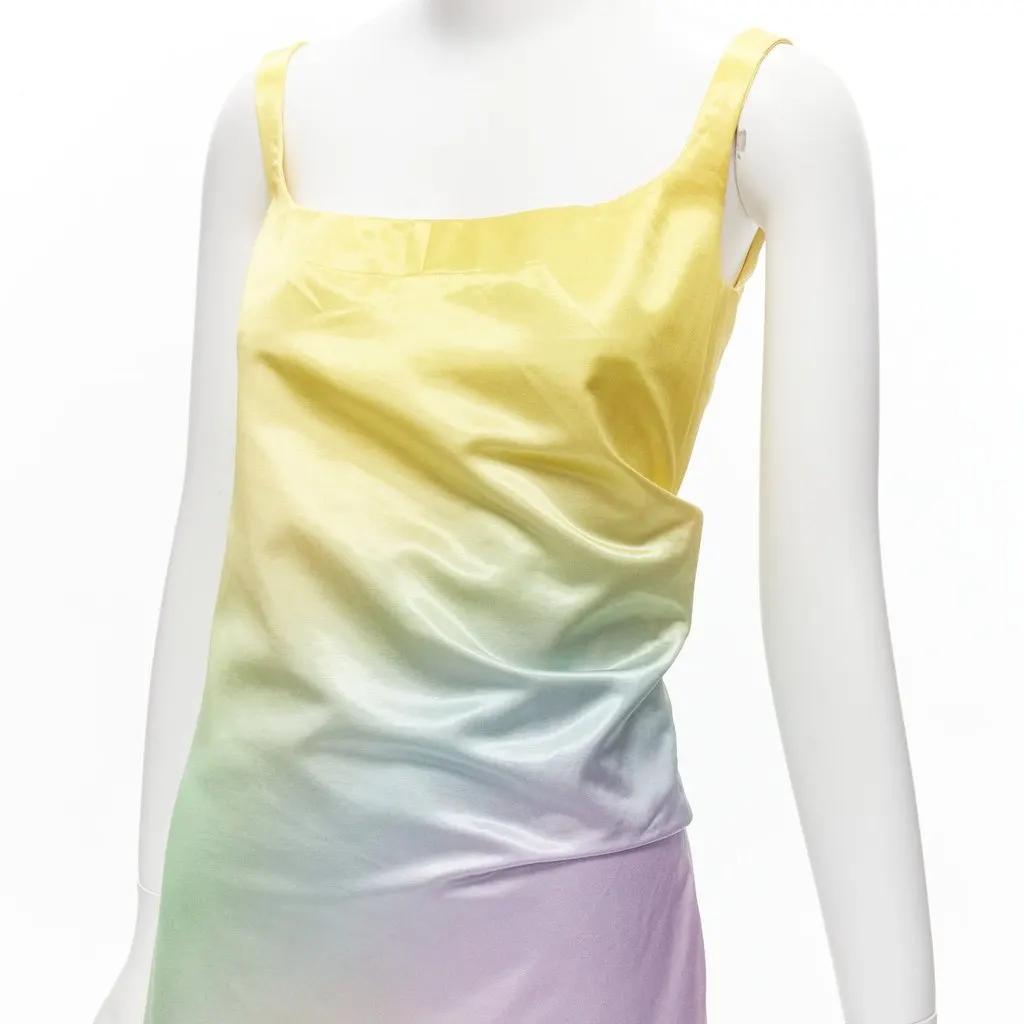 Meryll Rogge Rainbow Ombre Dress MultiColor Cotton Never worn - Back View