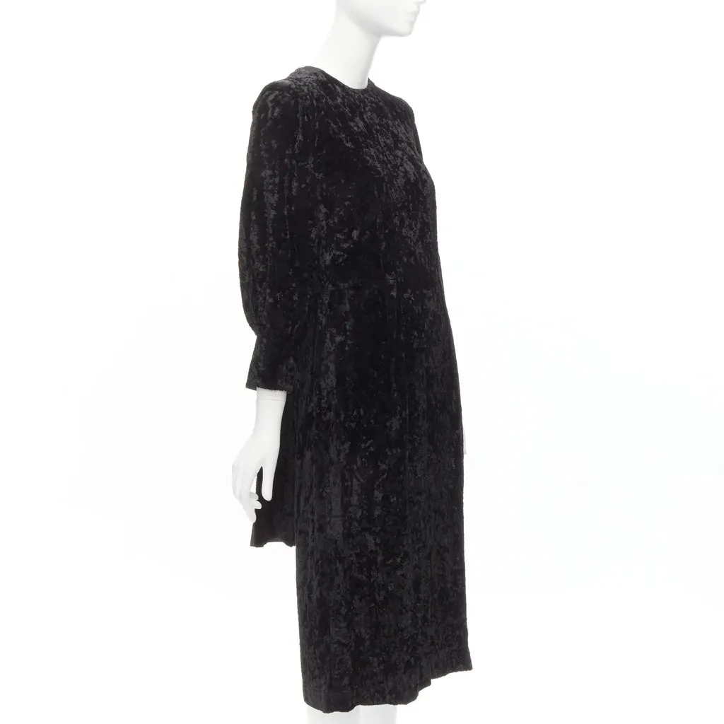 Toga Archives Crushed Velvet Dress Black Polyester Never worn - Inside View