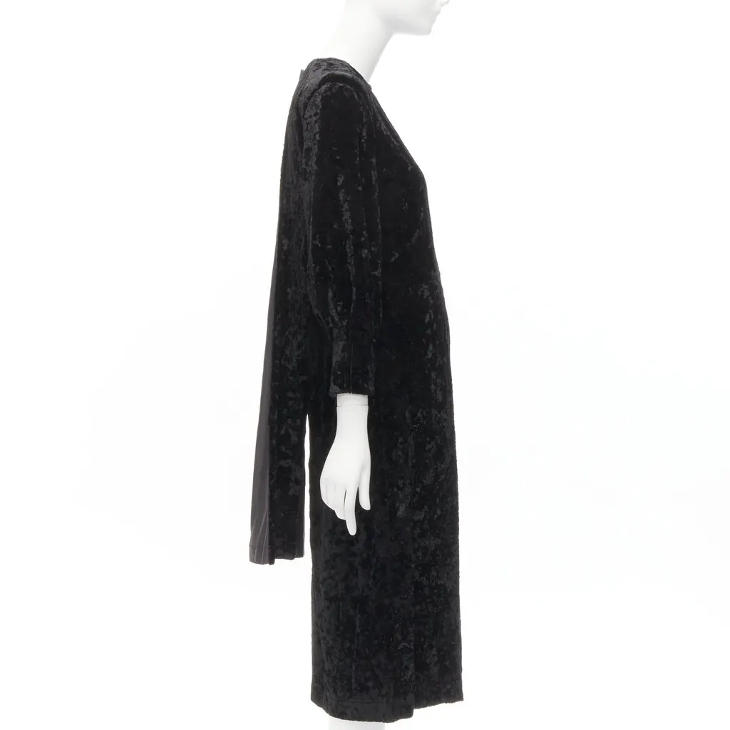 Toga Archives Crushed Velvet Dress Black Polyester Never worn - Model View