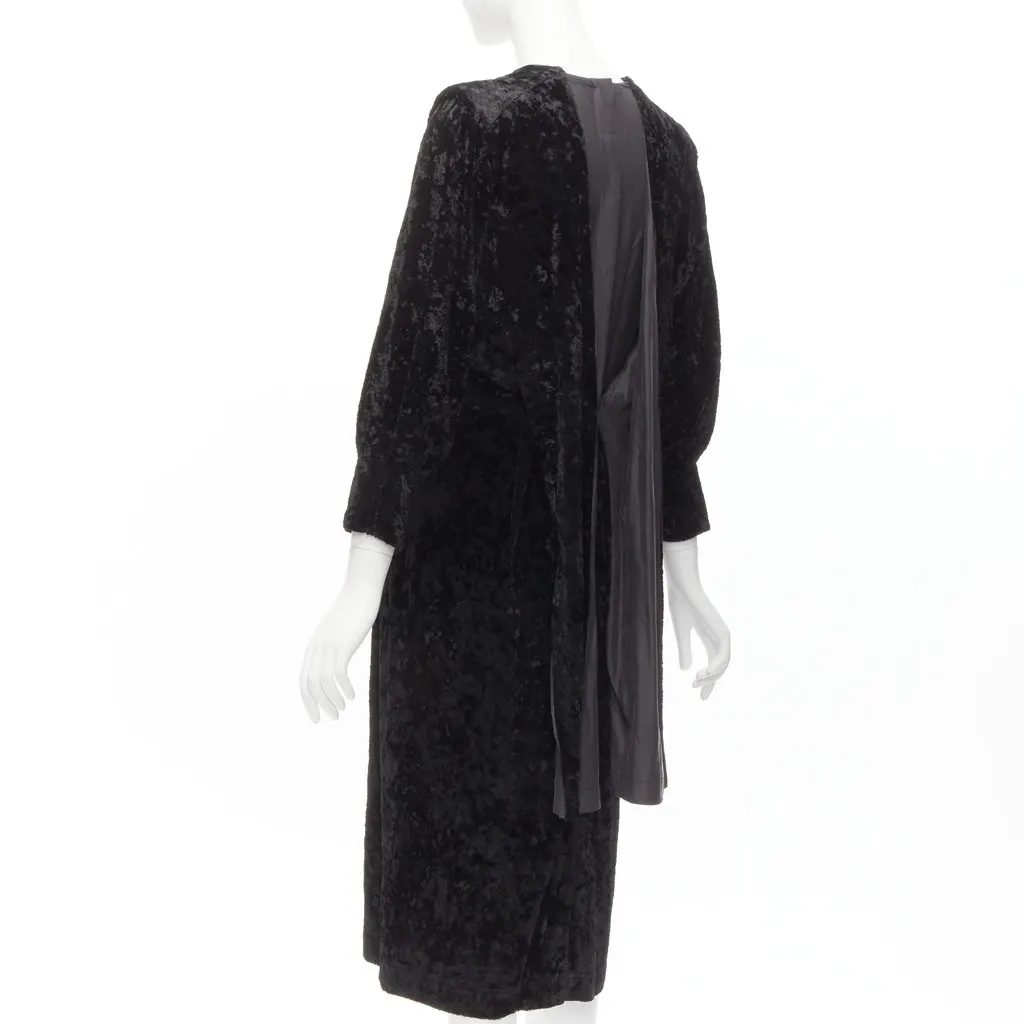Toga Archives Crushed Velvet Dress Black Polyester Never worn - Box View