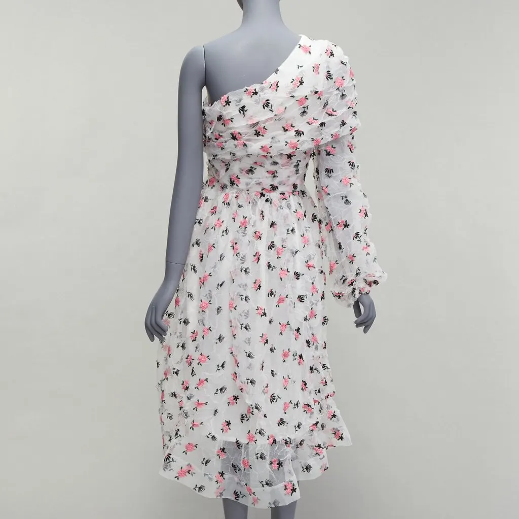 Anais Jourden Floral Embroidery Dress White Polyester Very good - Box View