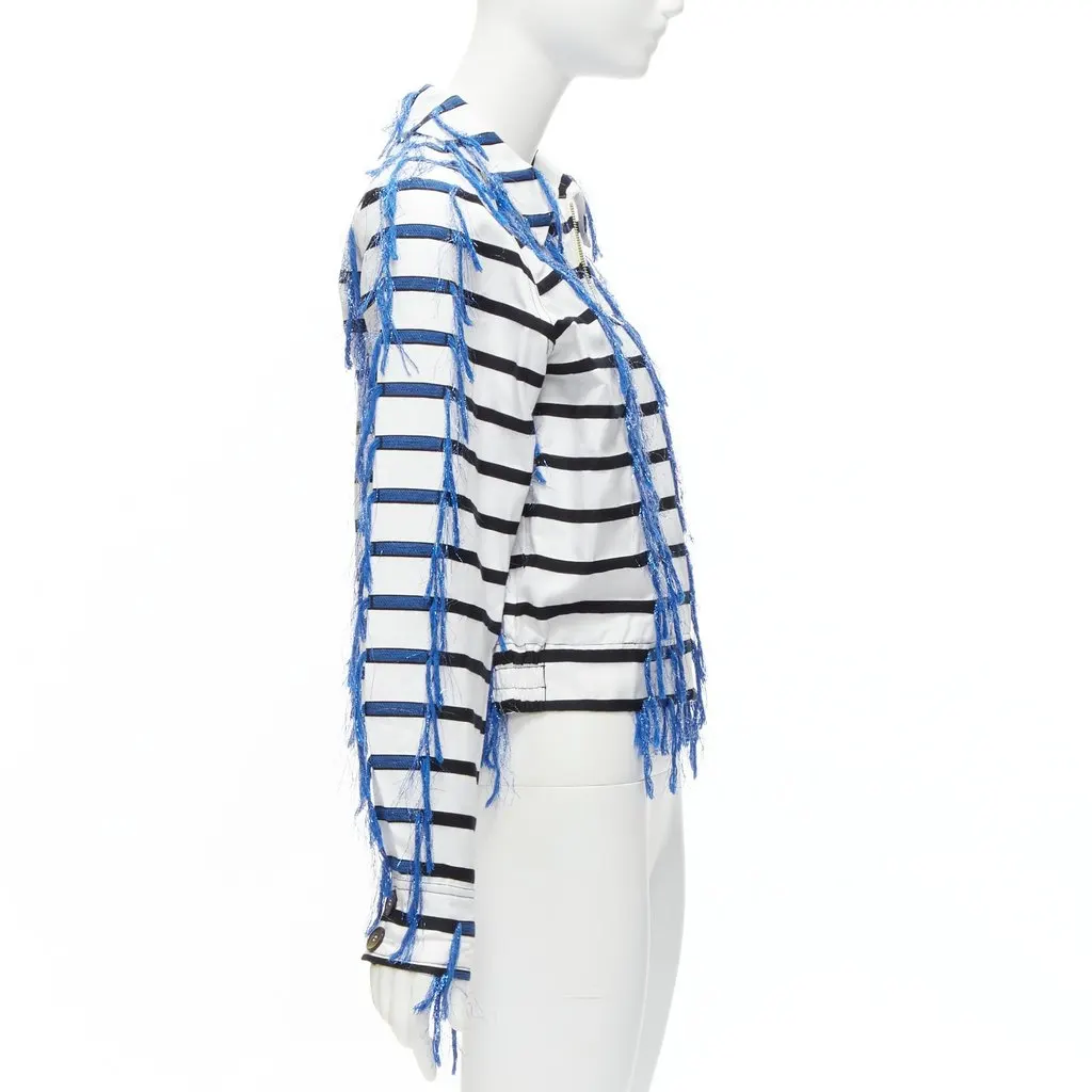 Anais Jourden Striped Bolero Jacket Black Cotton Never worn - Box View