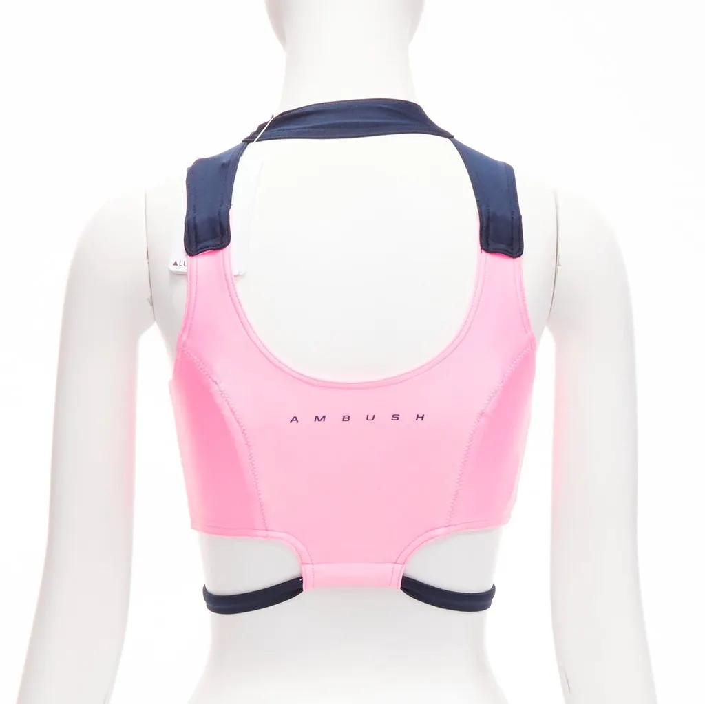 Ambush Panelled Sports Top Navy Polyester Never worn, with tag - Back View