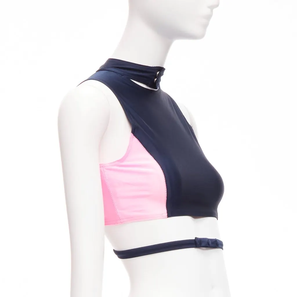 Ambush Panelled Sports Top Navy Polyester Never worn, with tag - Inside View