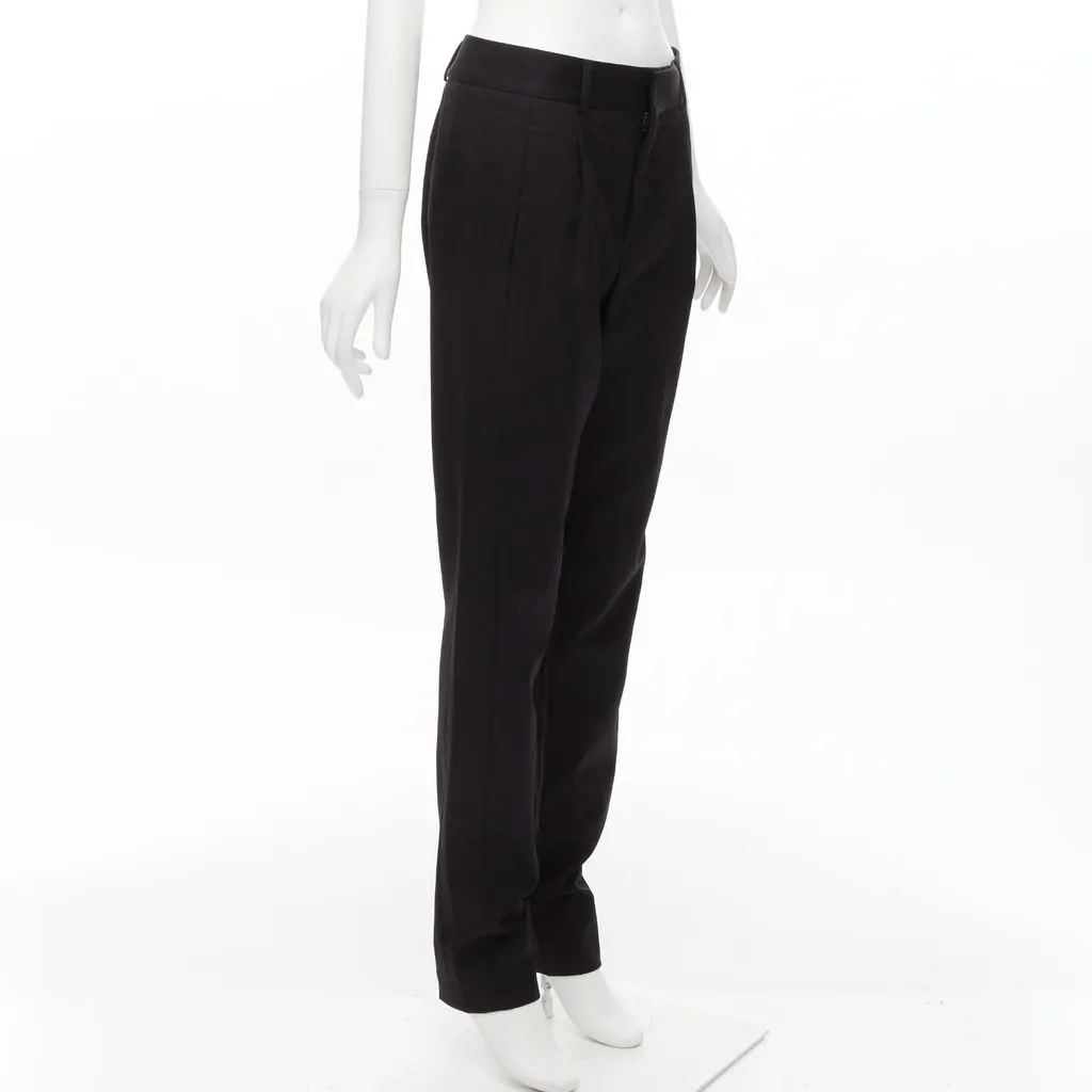 Saint Laurent Wool Pleat Trousers Black Wool Very good - Inside View