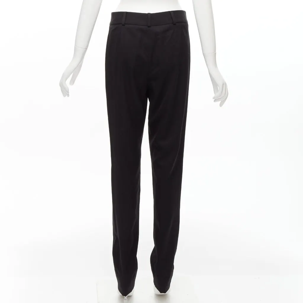 Saint Laurent Wool Pleat Trousers Black Wool Very good - Box View