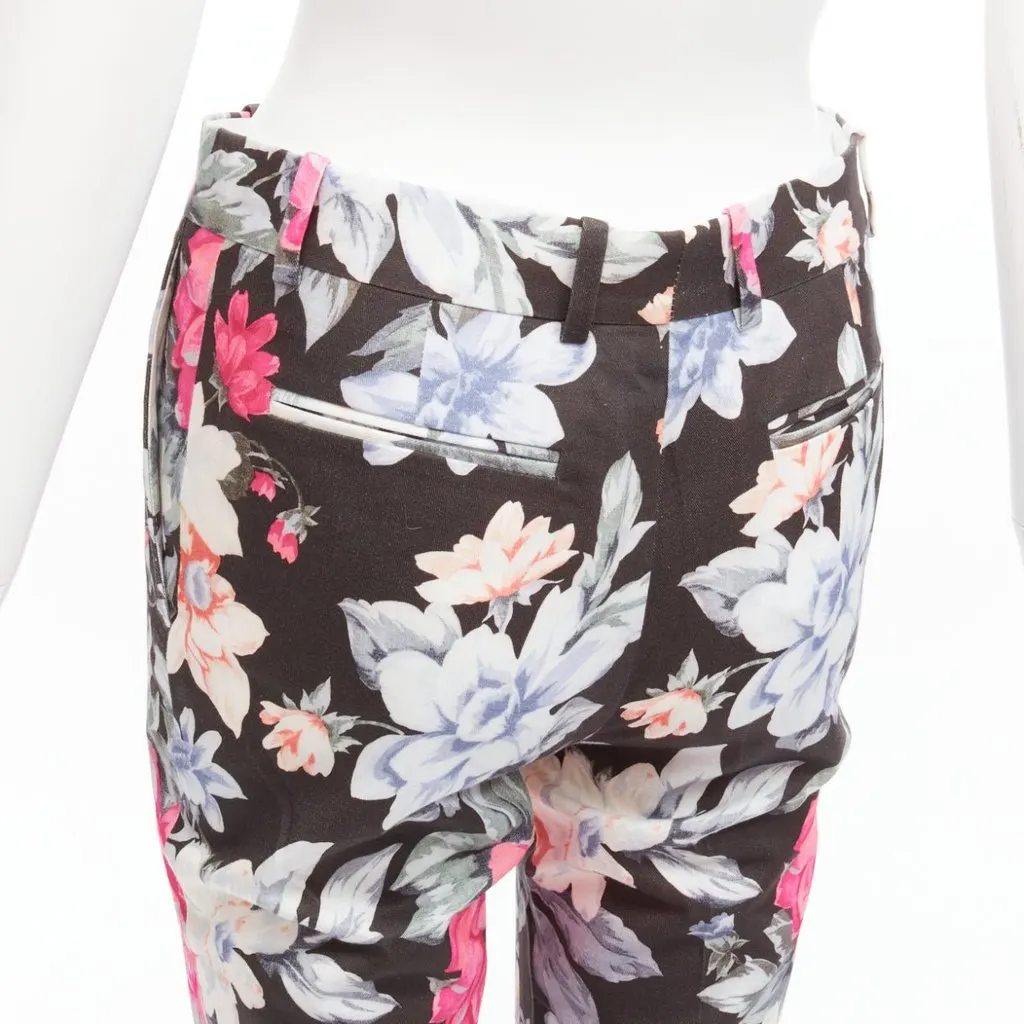 Celine Floral Tapered Pants MultiColor Cotton Never worn - Back View