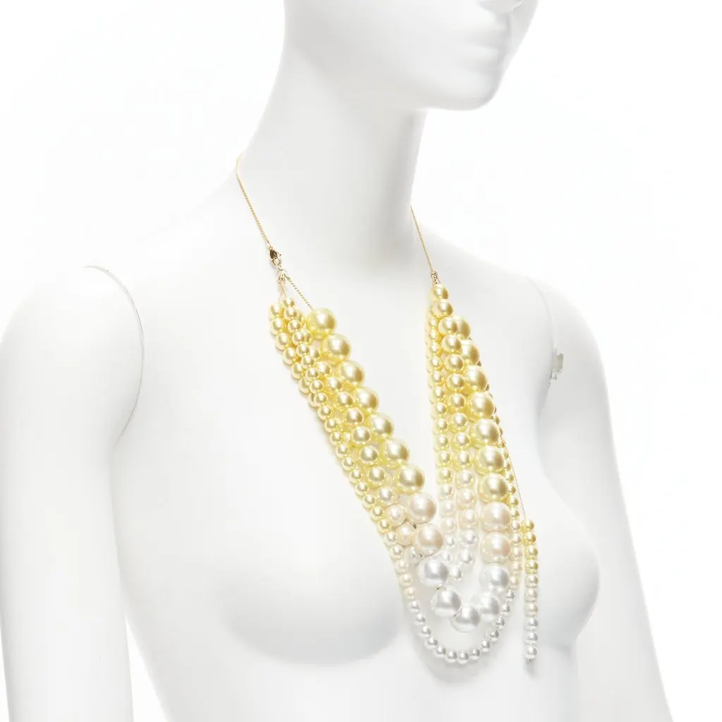 Toga Archives Ombre Pearl Necklace Yellow Pearl Very good - Inside View