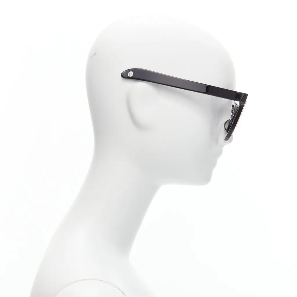 Gentle Monster Swarovski Cats Eye Black Acetate Fair - Model View