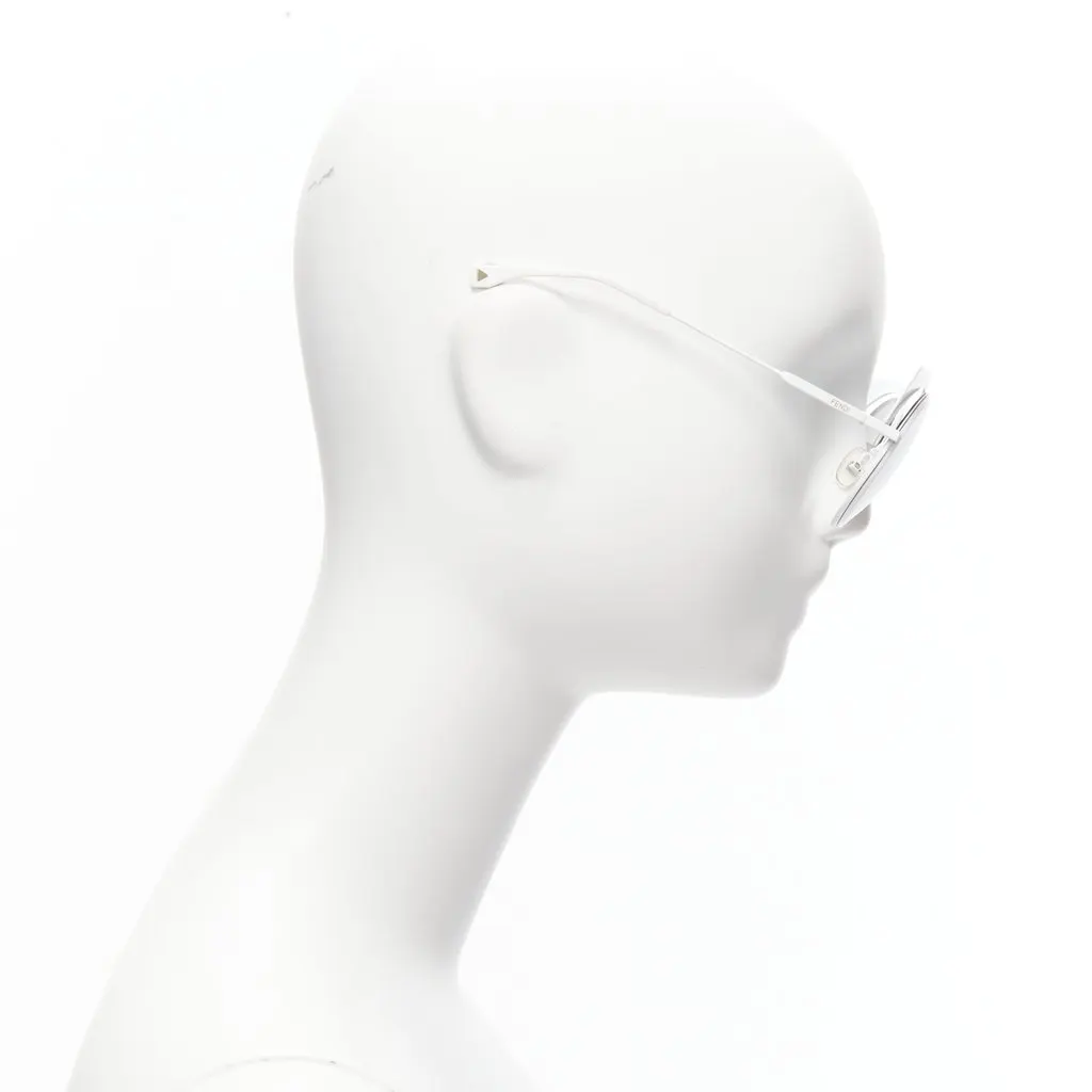 Fendi Gradient Cat Eye Sunglasses White Metal Never worn - Model View