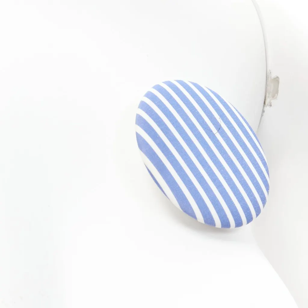 Balenciaga Striped Badge Earrings Blue Fair - Box View