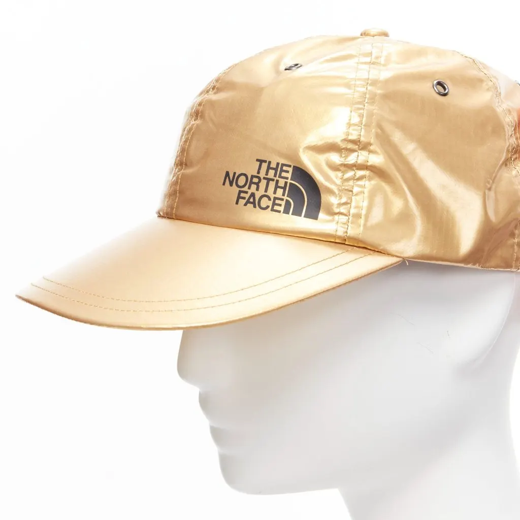 Supreme Gold Logo Panel Cap Gold Polyamide Never worn, with tag - Back View