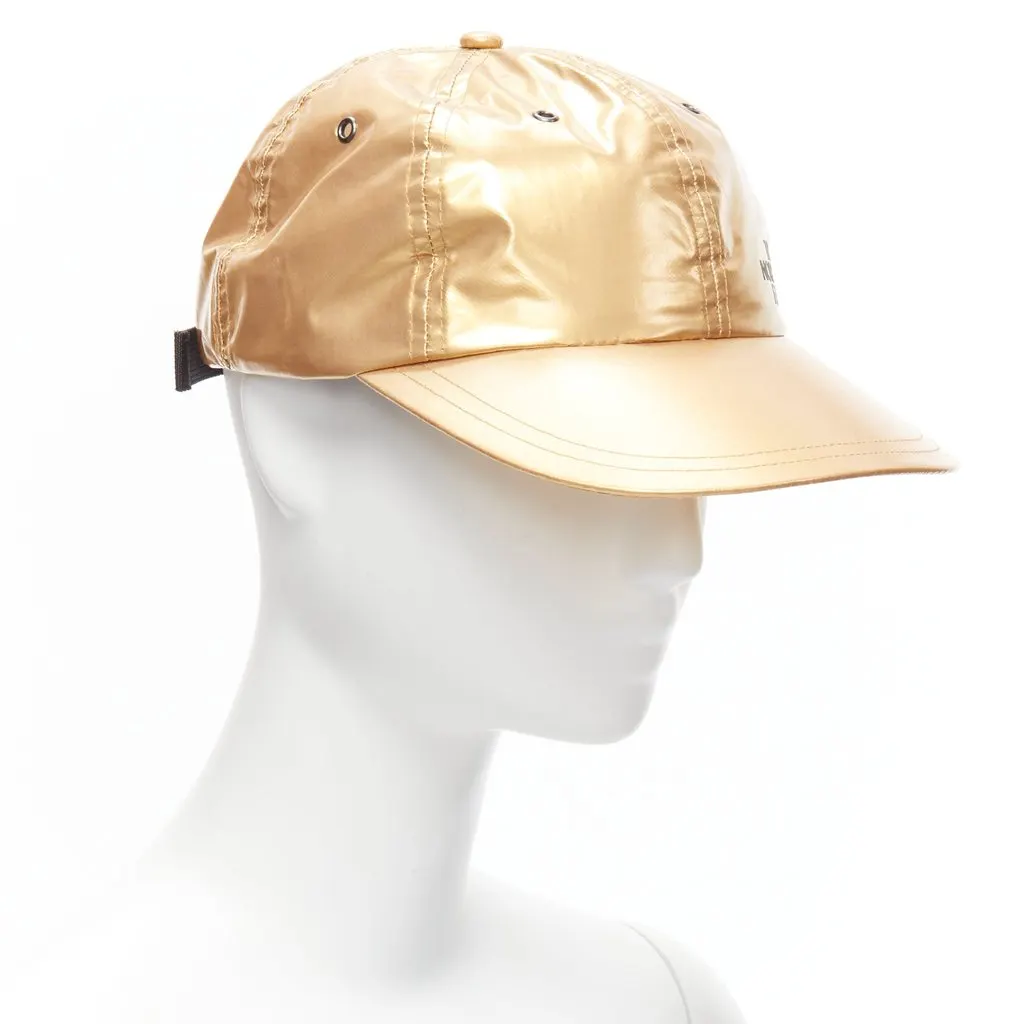 Supreme Gold Logo Panel Cap Gold Polyamide Never worn, with tag - Inside View