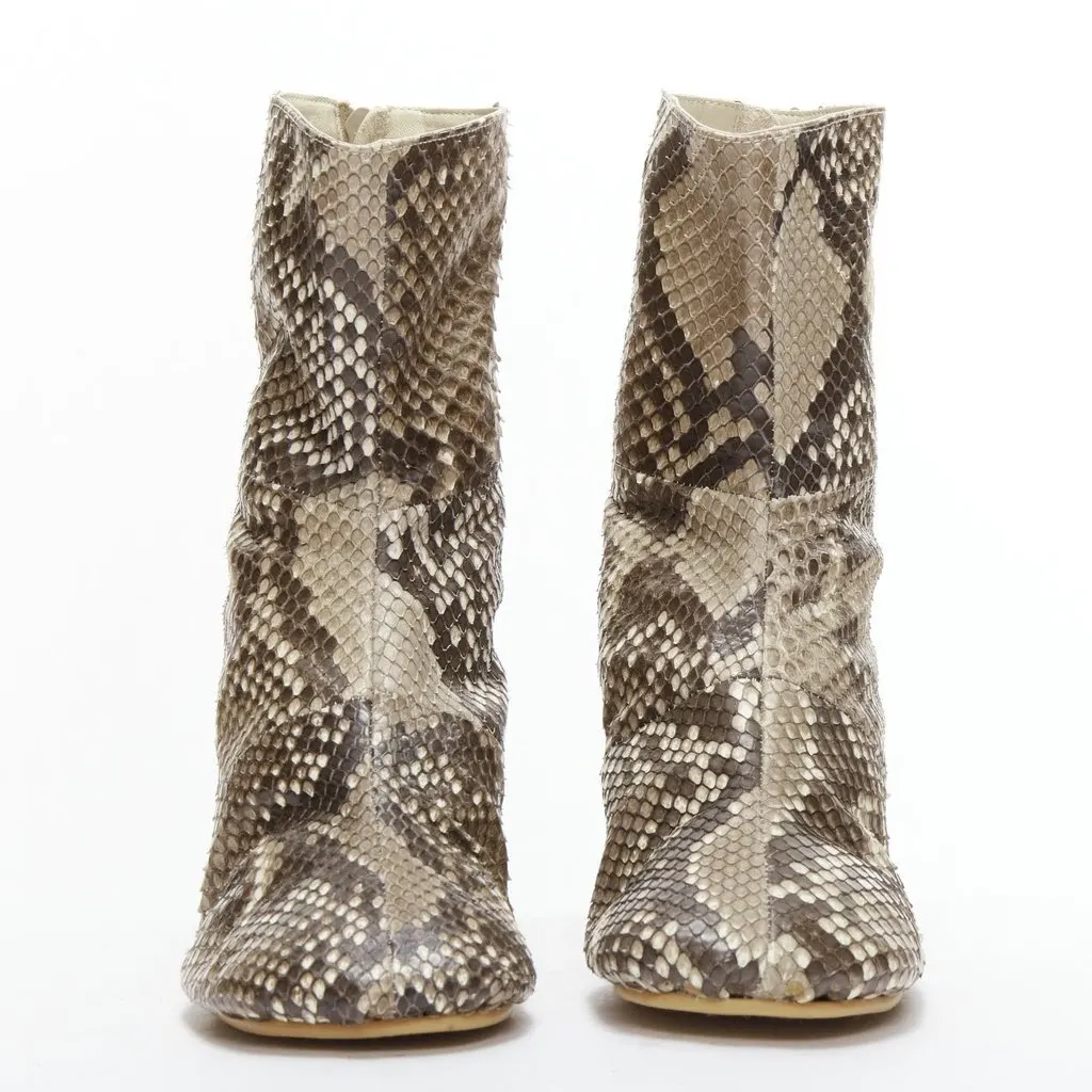 Junya Watanabe Scaled Leather Toe Boots Beige Leather Very good - Inside View