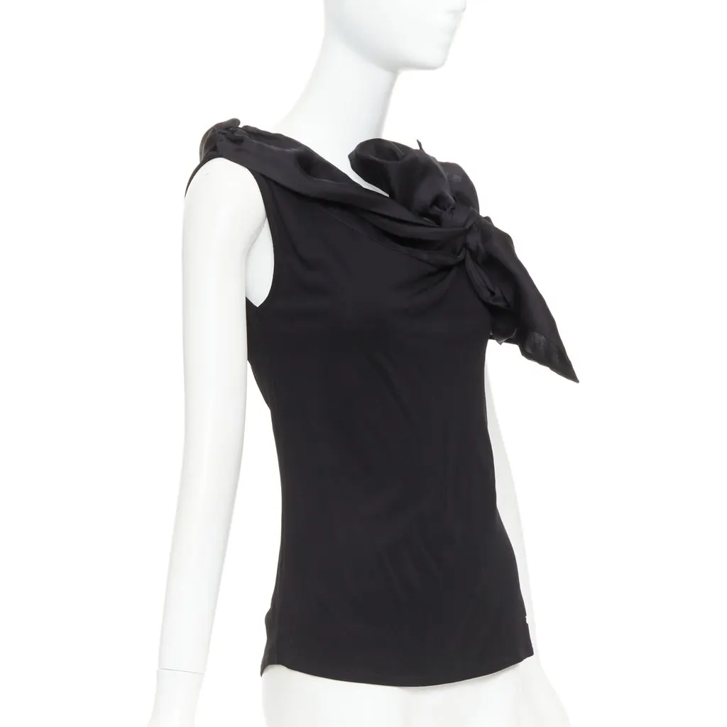 Carolina Herrera Black Viscose Top Black Viscose Very good - Inside View