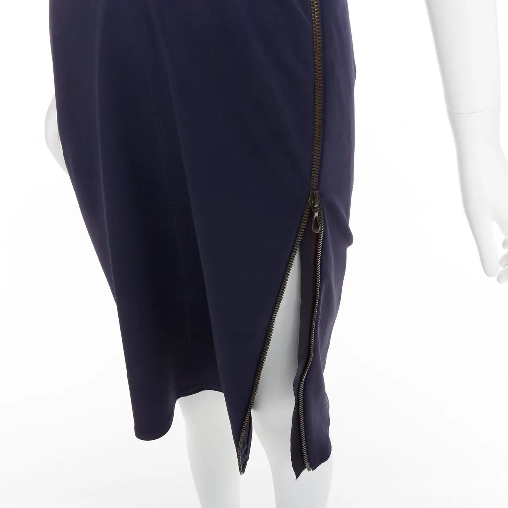 Lanvin Navy Polyamide Dress Navy Polyamide Good - Back View