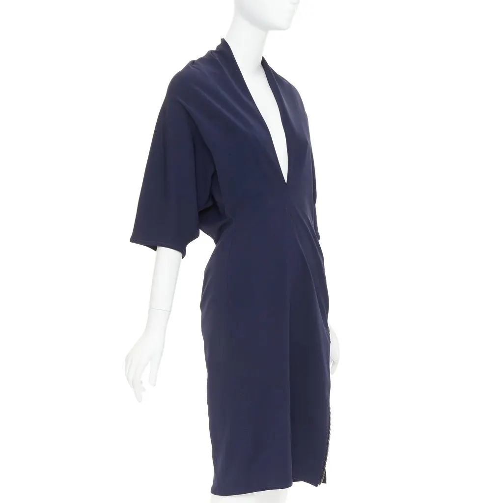 Lanvin Navy Polyamide Dress Navy Polyamide Good - Inside View