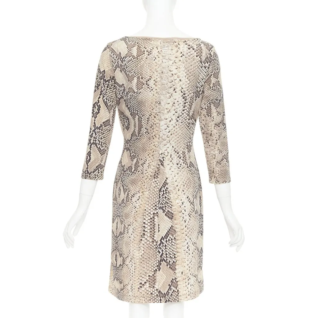 Roberto Cavalli Khaki Polyamide Dress Khaki Polyamide Very good - Box View