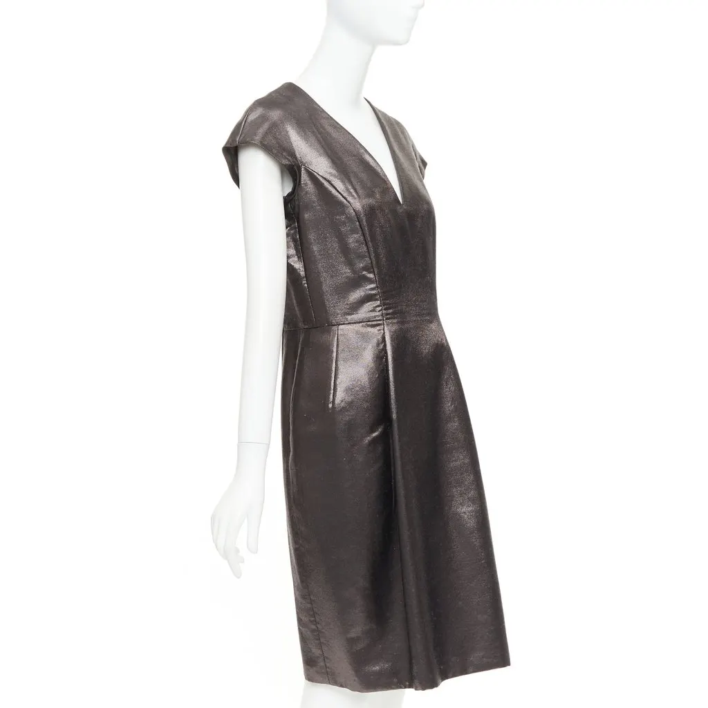 Saint Laurent Wool Dress MultiColor Wool Very good - Inside View