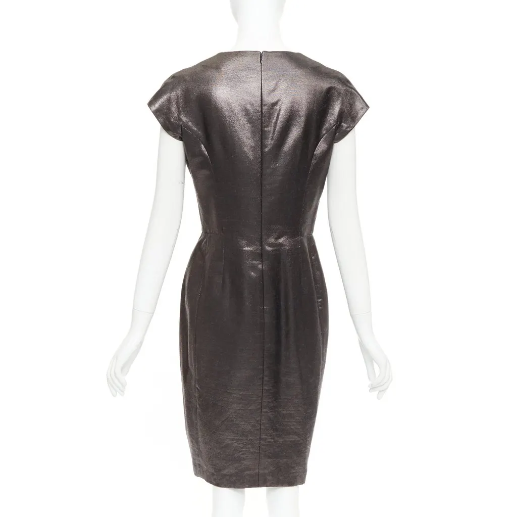Saint Laurent Wool Dress MultiColor Wool Very good - Box View