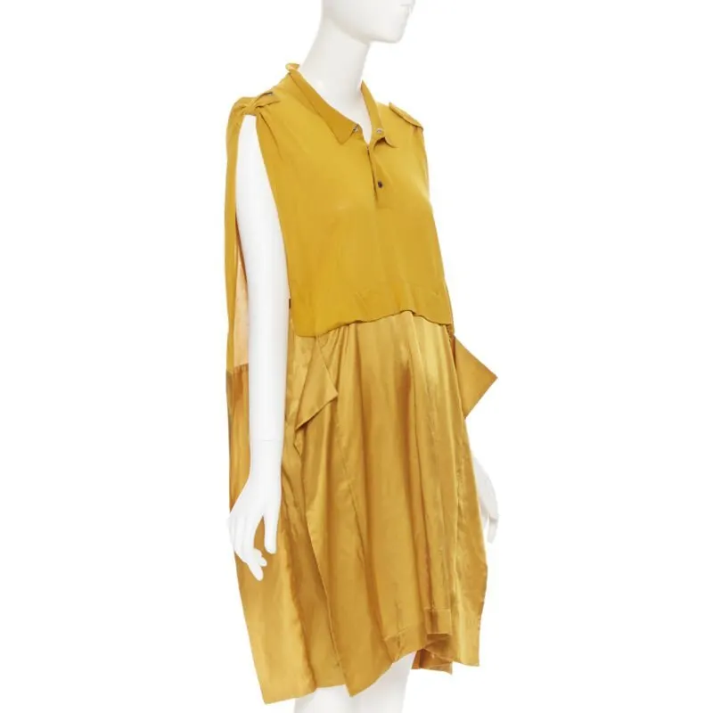 Toga Archives Knit Polo Dress Yellow Viscose Very good - Back View