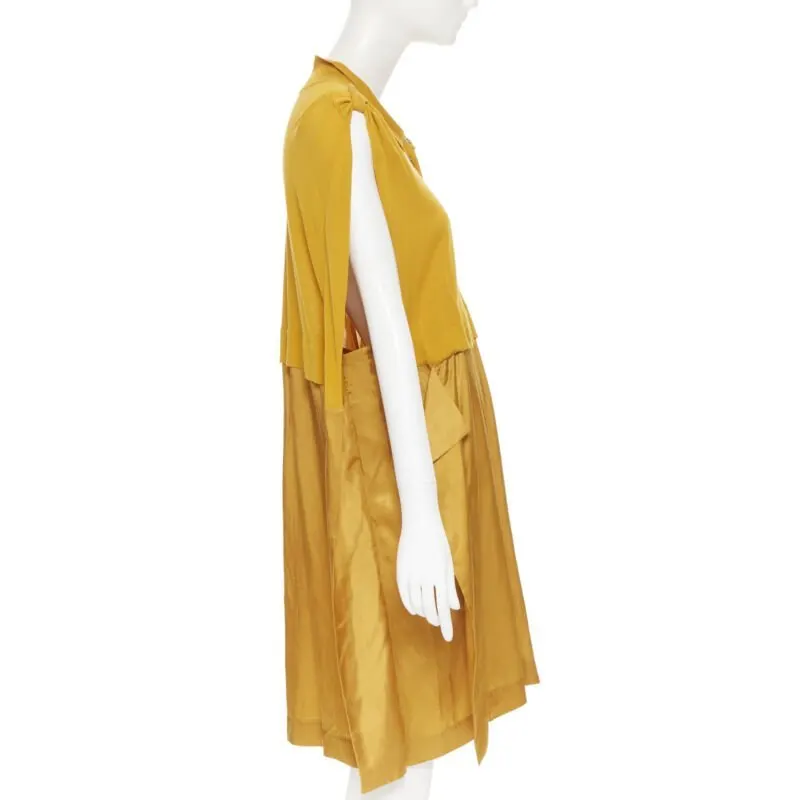 Toga Archives Knit Polo Dress Yellow Viscose Very good - Inside View