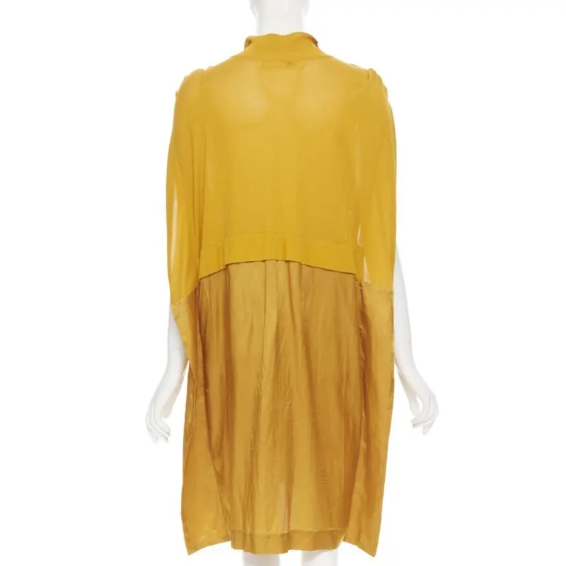 Toga Archives Knit Polo Dress Yellow Viscose Very good - Model View