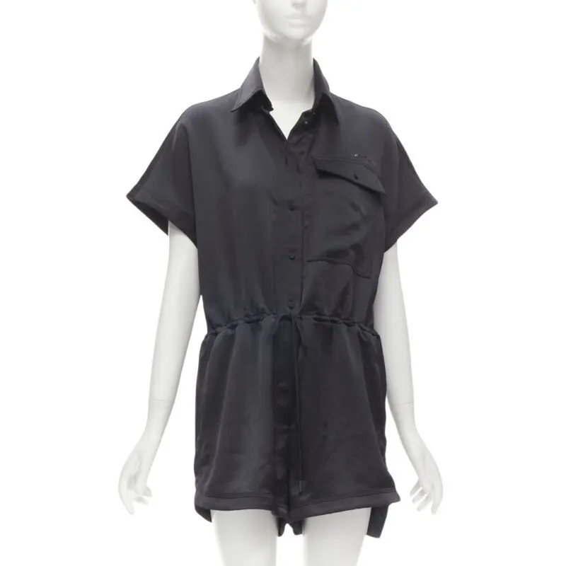 Off-White Logo Pocket Romper Black Polyester Very good - Front View
