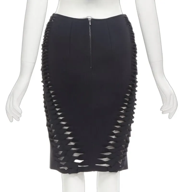 Dion Lee Braid Knot Skirt Black Polyester Never worn - Front View