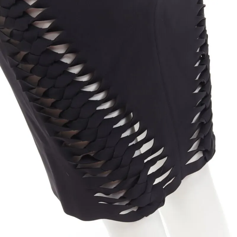Dion Lee Braid Knot Skirt Black Polyester Never worn - Back View