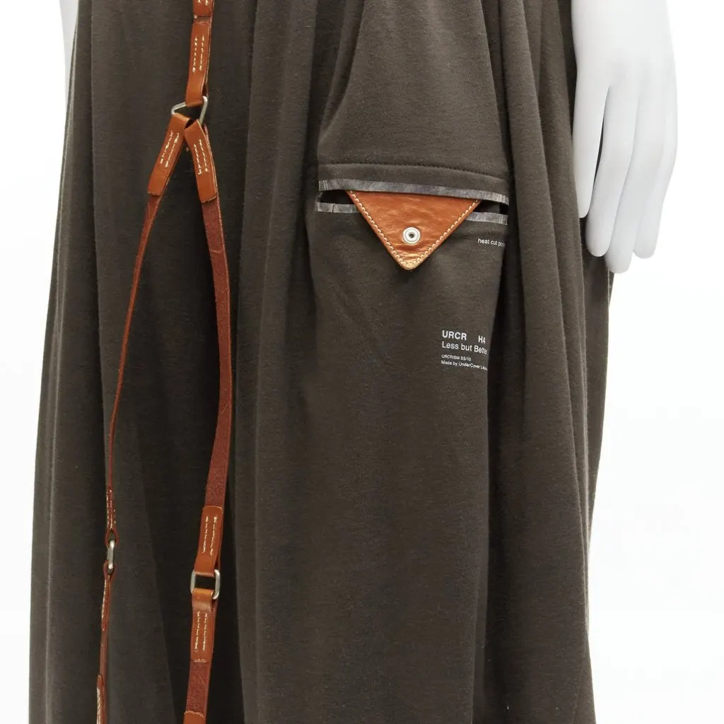 Undercover Brown Drop Pants Brown Cotton Good - Back View