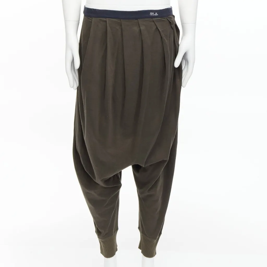 Undercover Brown Drop Pants Brown Cotton Good - Inside View