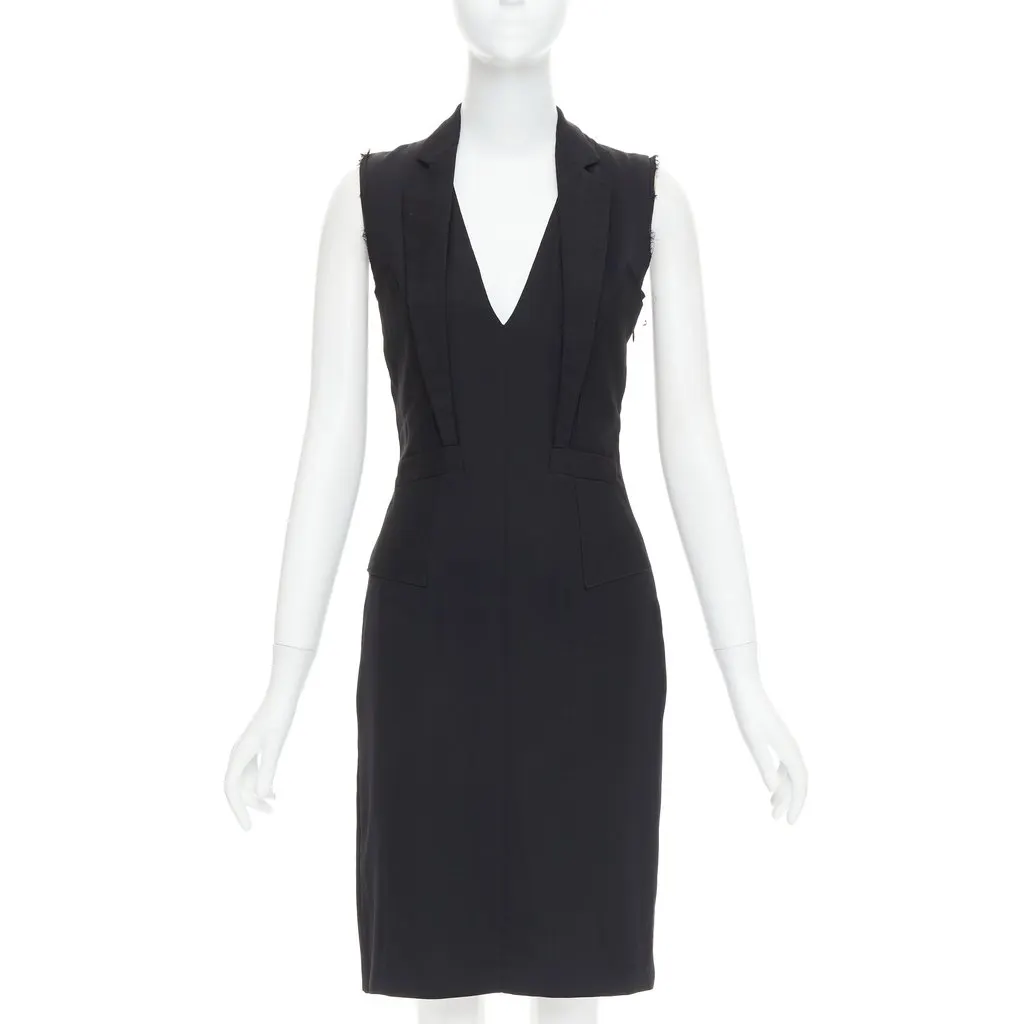 Maison Martin Margiela Black Polyester Dress Black Polyester Never worn, with tag - Front View