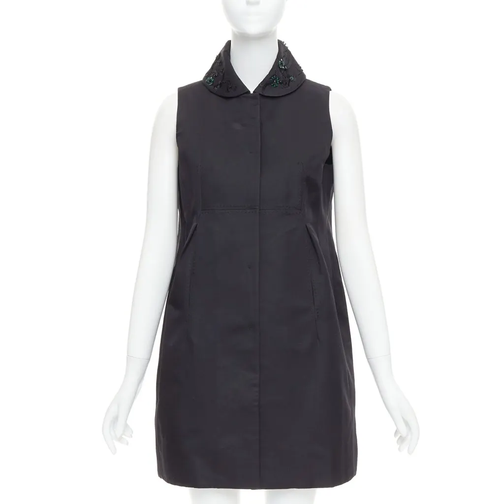 Shiatzy Chen Black Wool Top Black Wool Very good - Front View