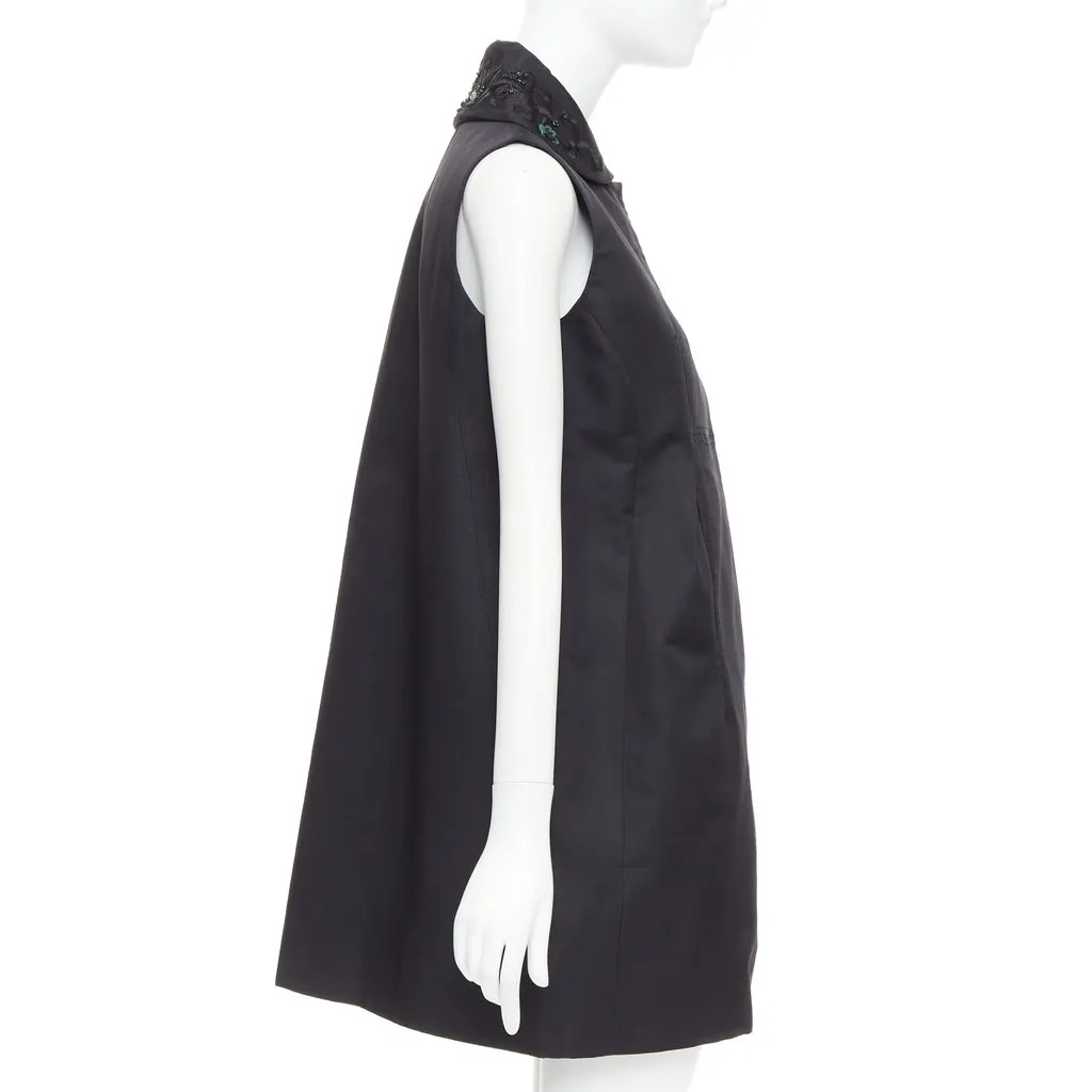 Shiatzy Chen Black Wool Top Black Wool Very good - Model View