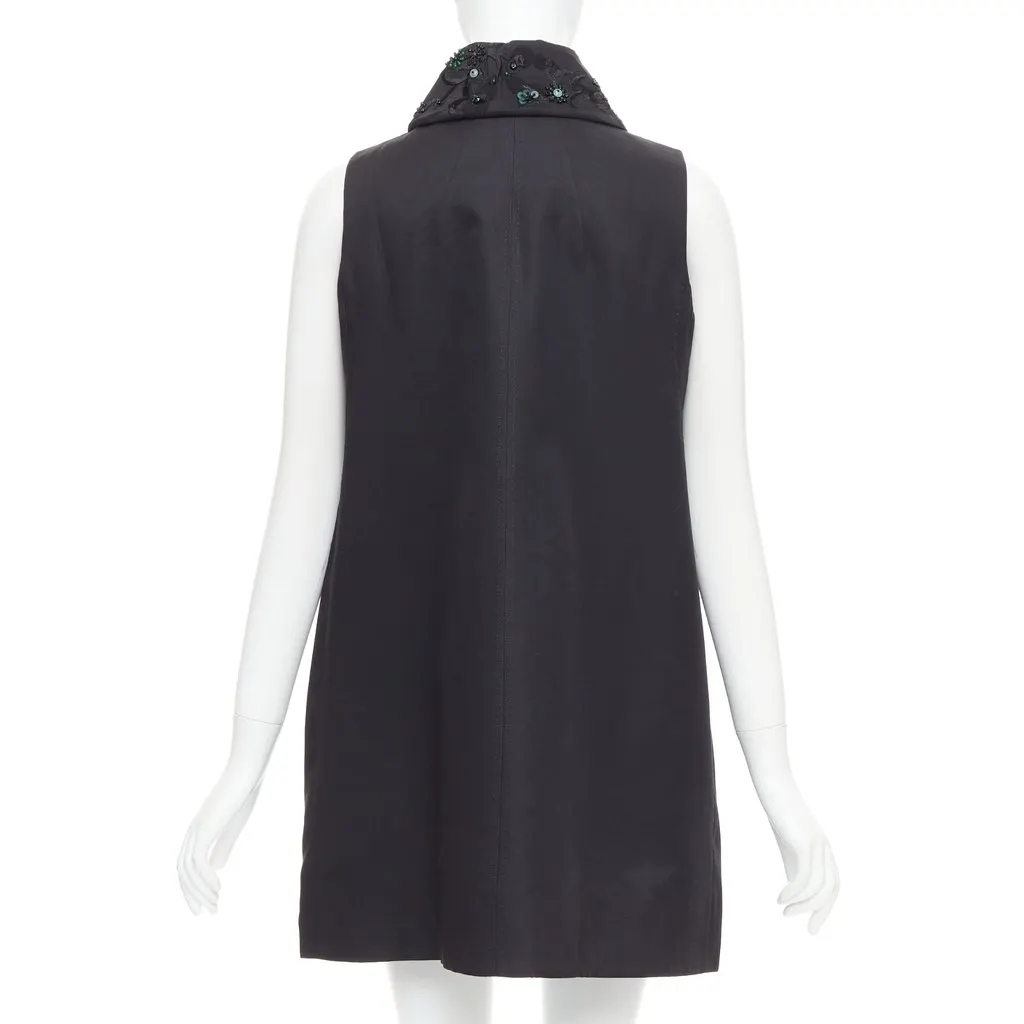 Shiatzy Chen Black Wool Top Black Wool Very good - Box View