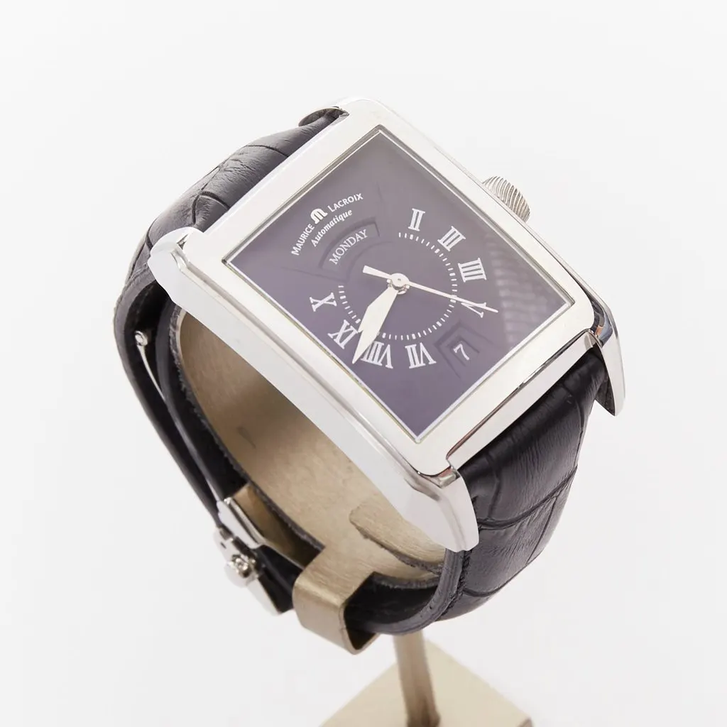 Maurice Lacroix Pontos Rectangulaire XL Black Metal Very good - Back View