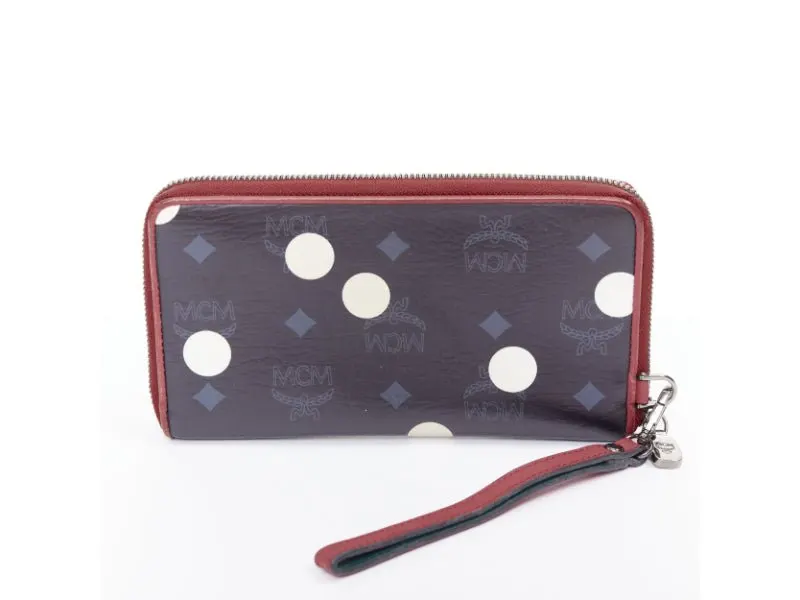 MCM Black Leather Wallet Black Leather Good - Back View