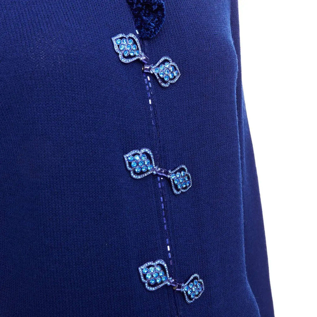 St. John Blue Wool Knitwear Blue Wool Fair - Back View