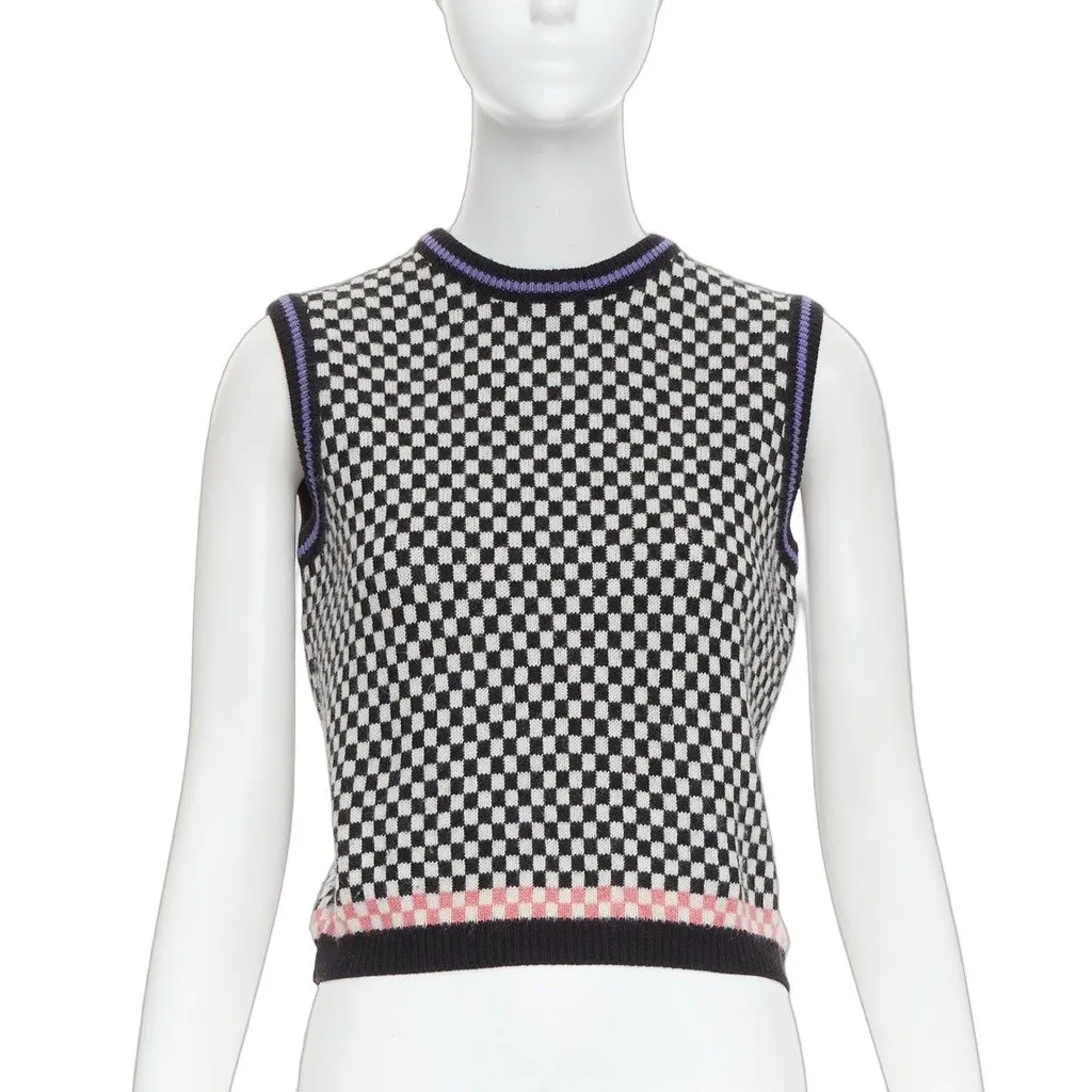 Versace Black Wool Top Black Wool Very good - Front View