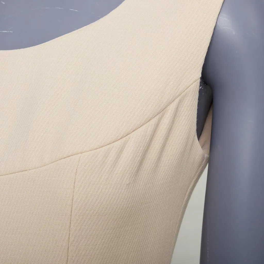 Dolce & Gabbana Ecru Wool Dress Beige Wool Very good - Back View