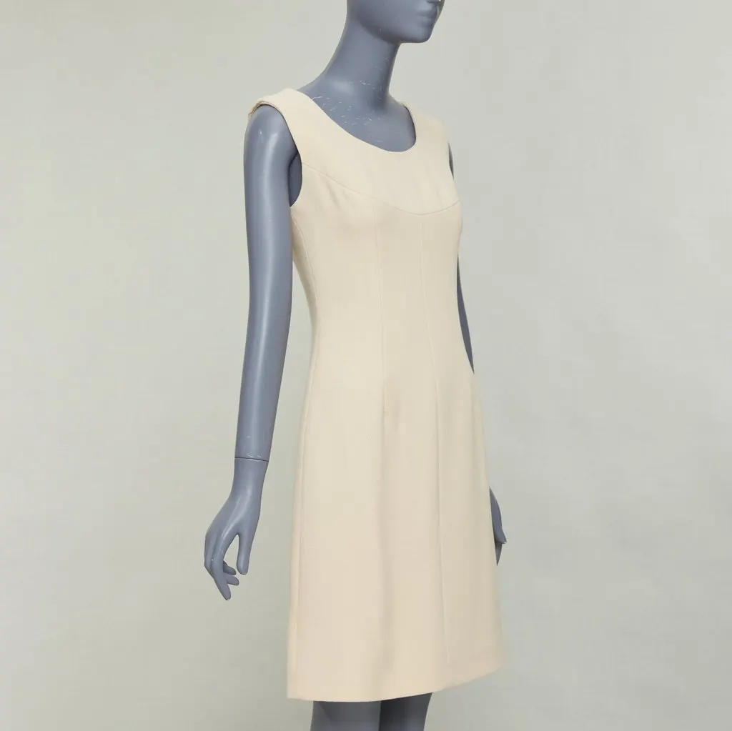 Dolce & Gabbana Ecru Wool Dress Beige Wool Very good - Inside View