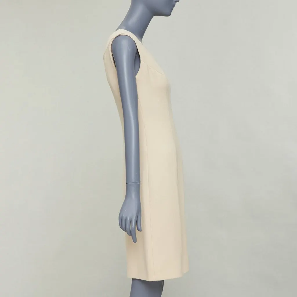Dolce & Gabbana Ecru Wool Dress Beige Wool Very good - Model View