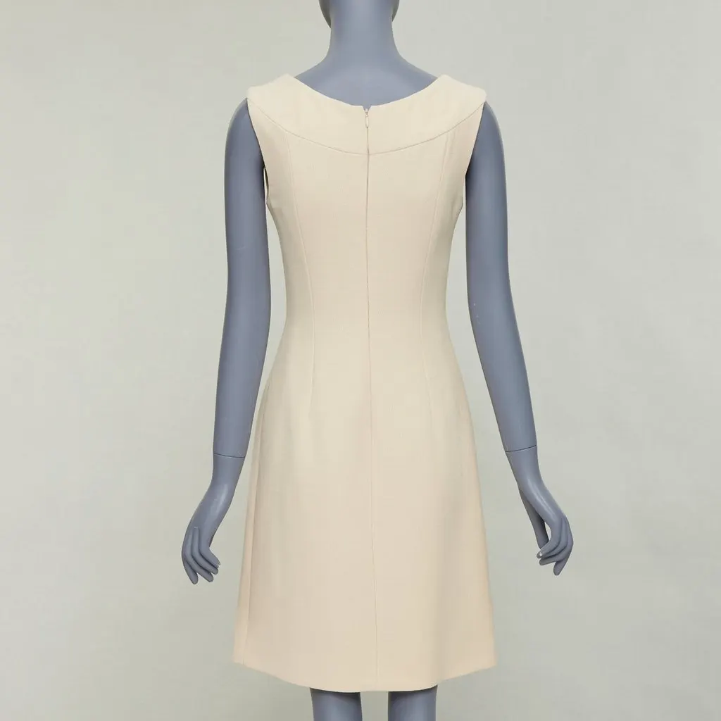 Dolce & Gabbana Ecru Wool Dress Beige Wool Very good - Box View