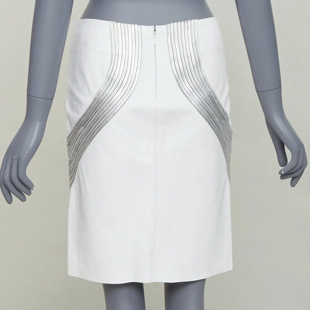 Jitrois White Leather Skirt White Leather Good - Box View